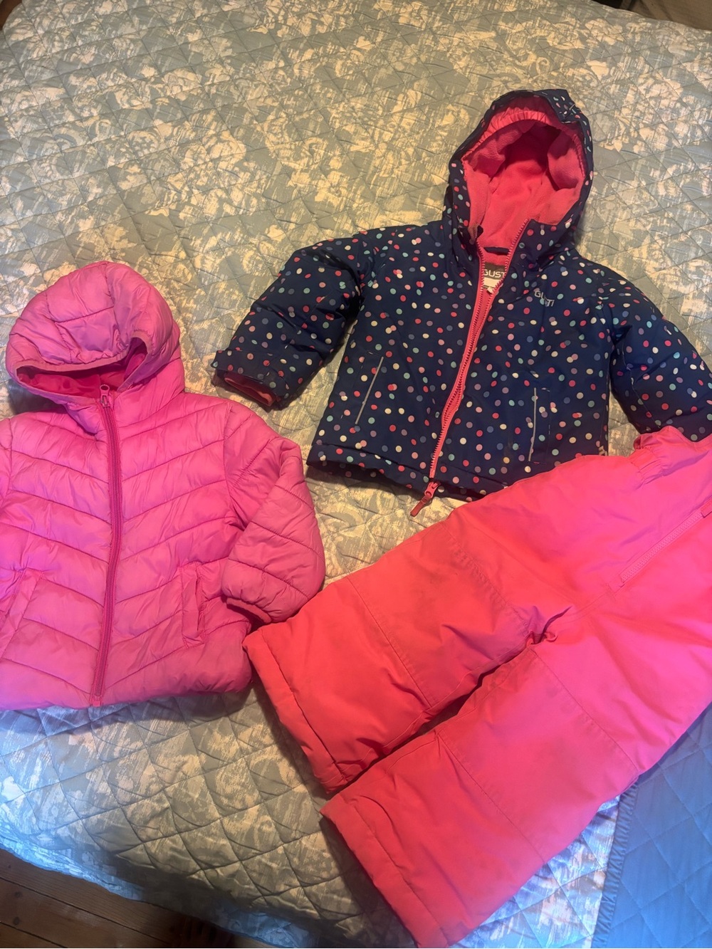 Gusti Toddler Girls Winter Jacket and Snow Pants Bundle Set